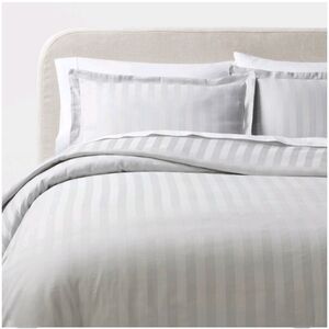 Threshold Luxe Striped Damask Duvet Cover & Sham Set - Thumbnail 4